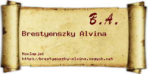 Brestyenszky Alvina névjegykártya